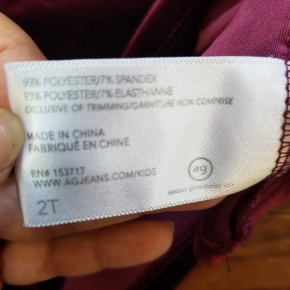 AG Adriano Goldshmied Little Girls Velvet Top 2T - Picture 6 of 8